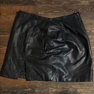 Wilson Black Mini Pencil Skirt with Slit for Night Out